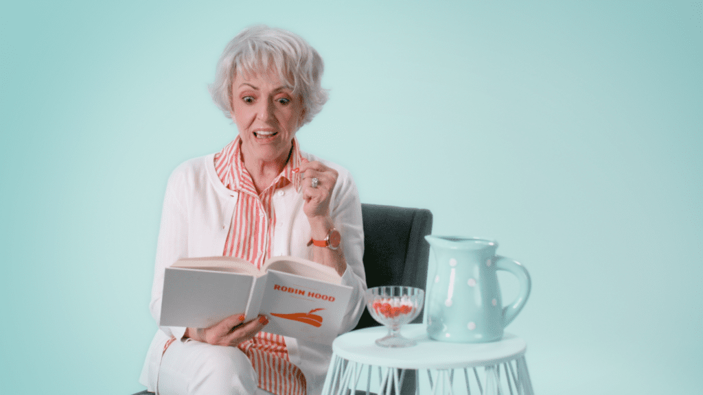 Shocked Senior While Reading A Book